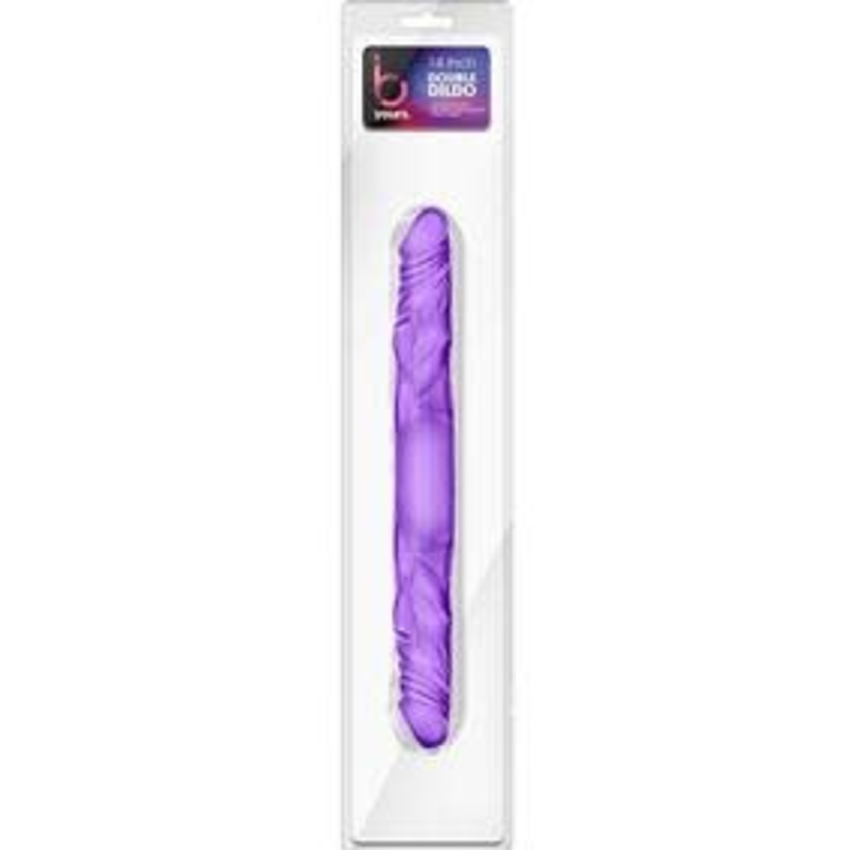 B Yours Double Dildo 14in - Purple