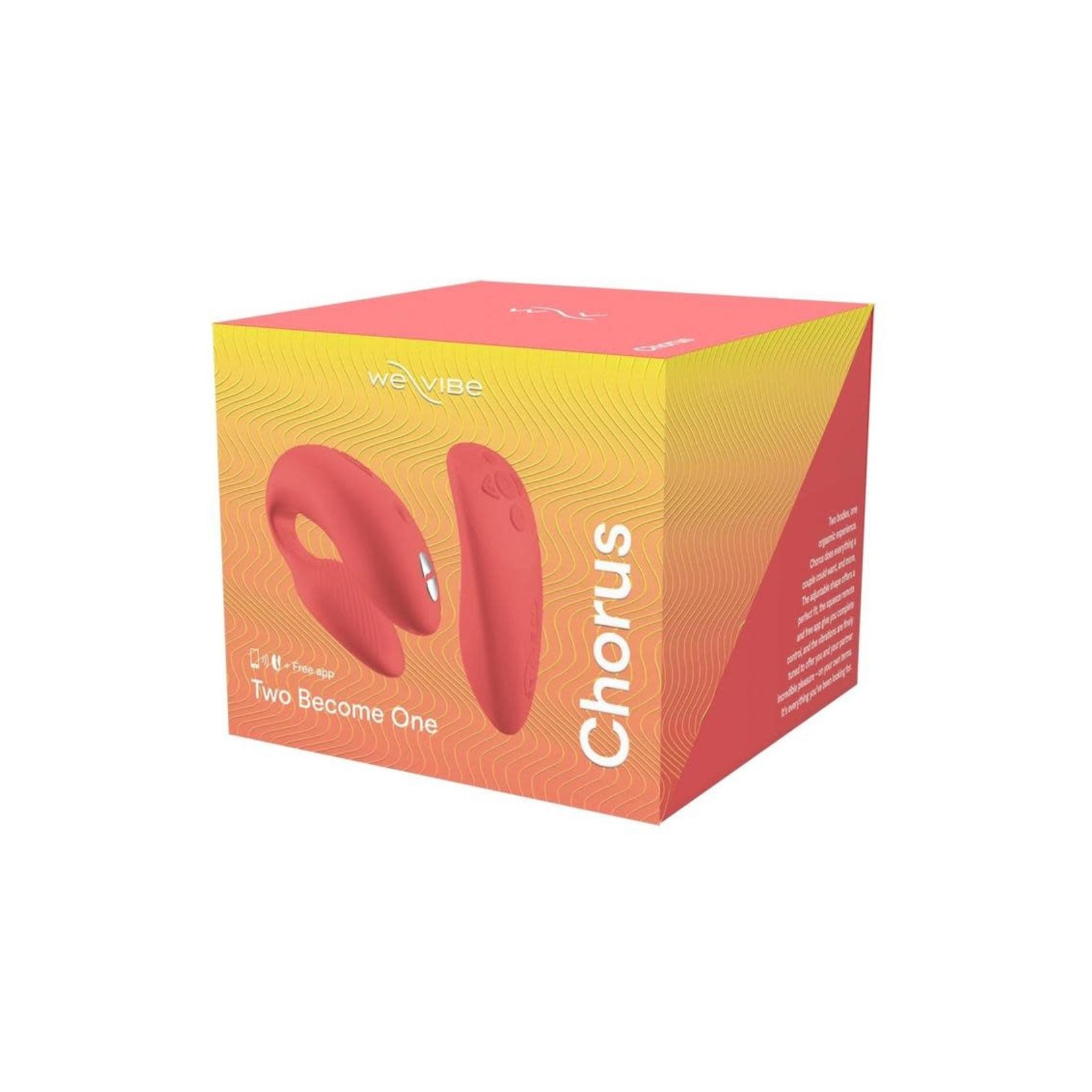 We-Vibe Chorus Rechargeable Couples Vibrator with Squeeze Control - Crave Coral