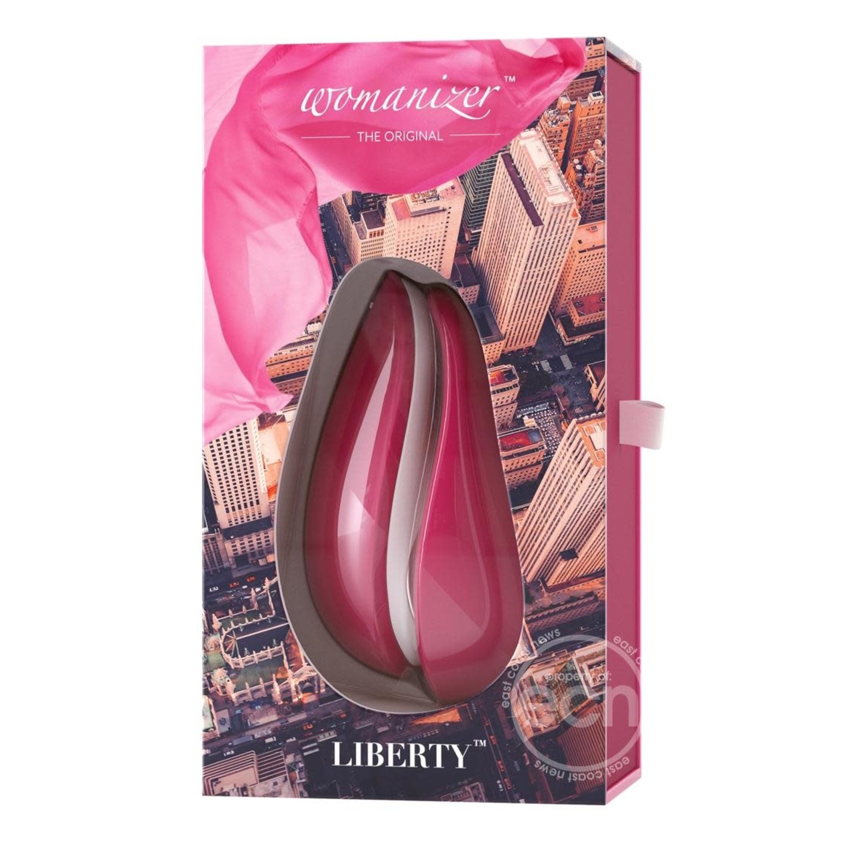 Womanizer Liberty Silicone Rechargeable Clitoral Stimulator - Red Wine