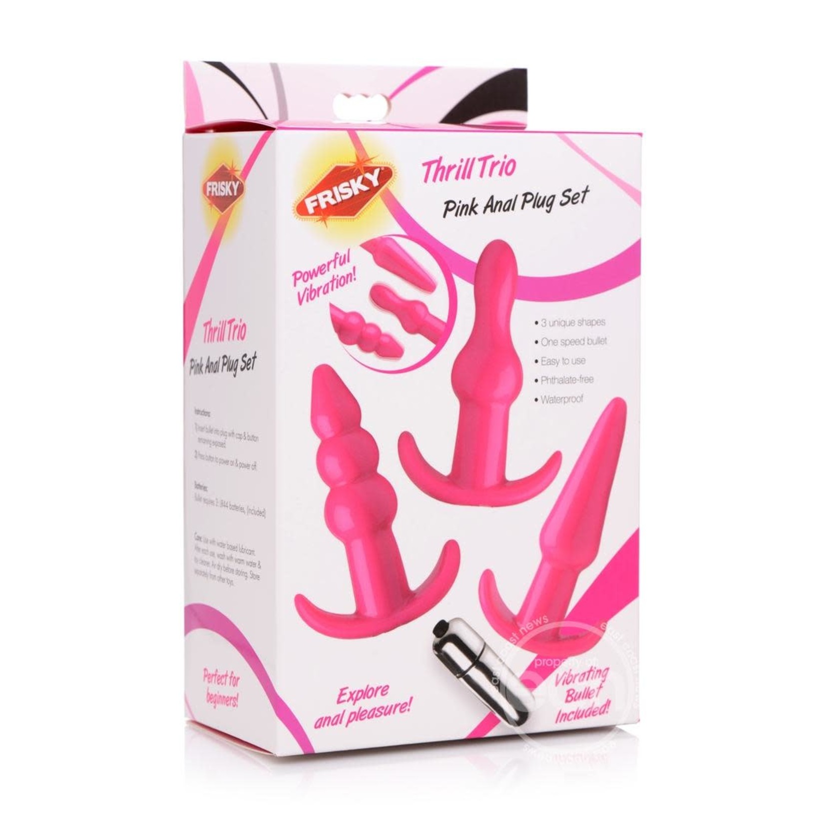 Frisky Thrill Trio Anal Plug Set - Pink