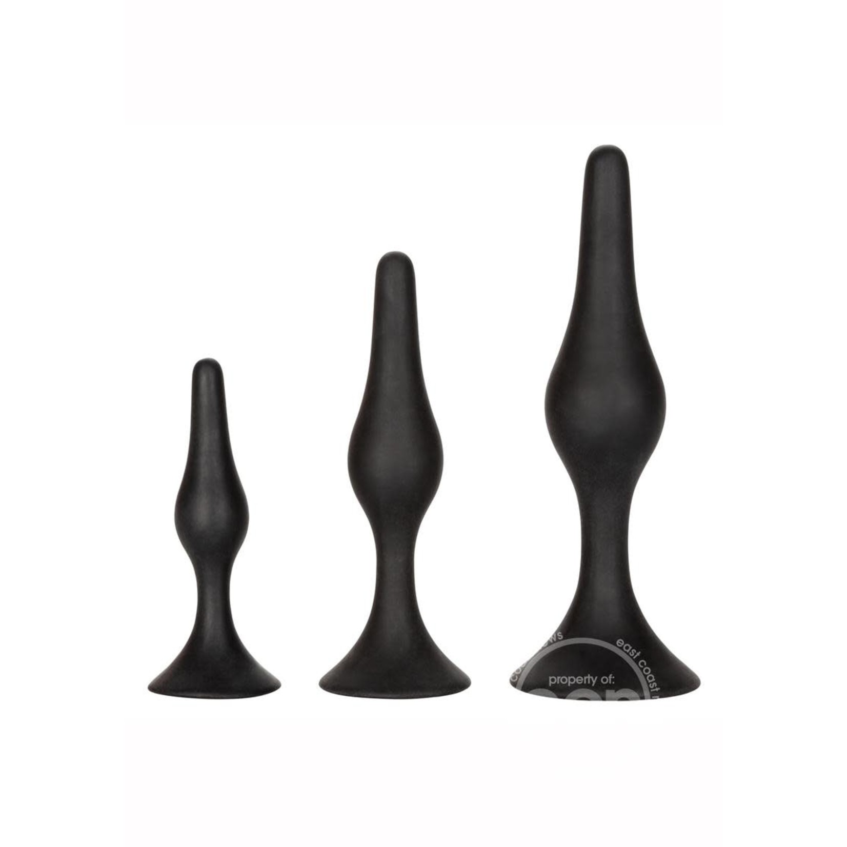 Silicone Anal Starter Kit (3 Per Set) - Black