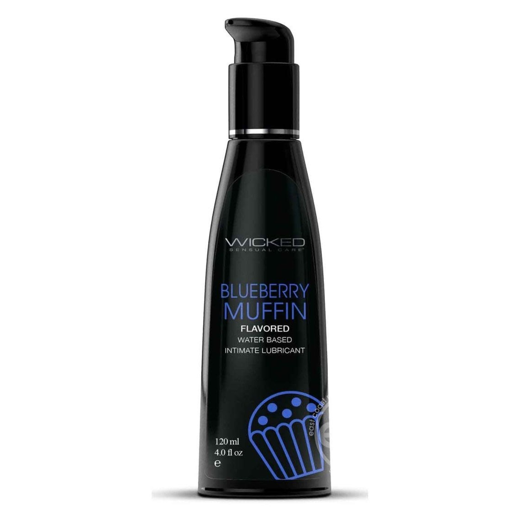 Wicked Aqua Water Based Flavored Lubricant Blueberry Muffin 4oz