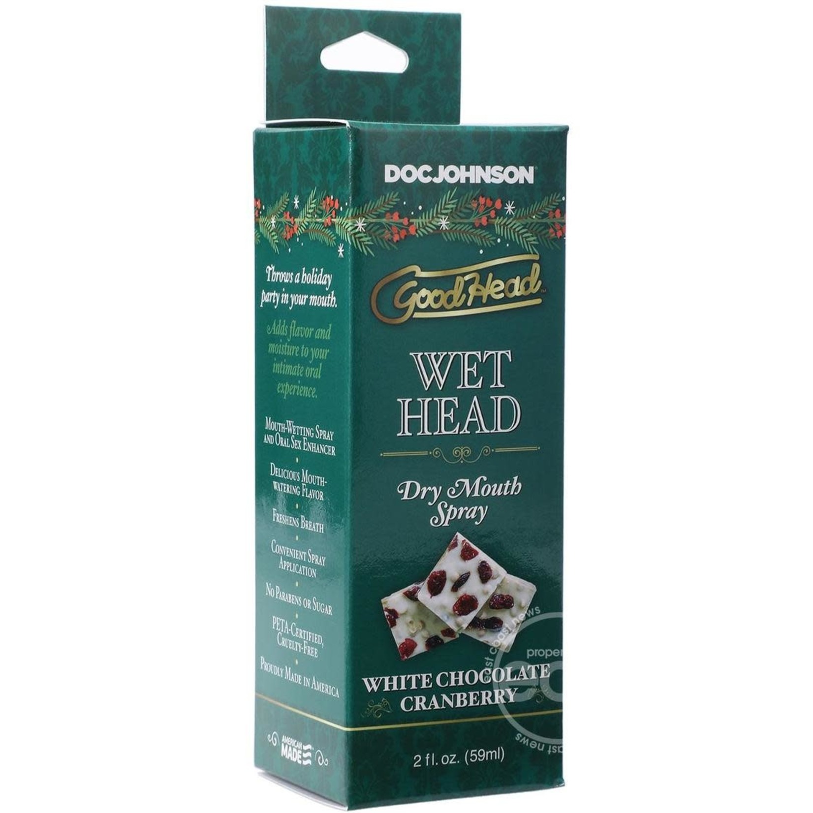 GoodHead Holiday Wet Head Dry Mouth Spray 2oz - White Chocolate Cranberry