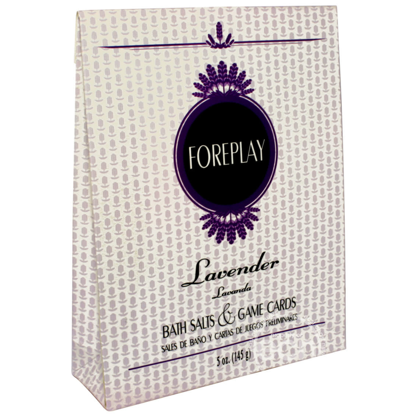 Foreplay Bath Set - Lavender Scented Bath Salts With Game Cards