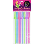 Glowing Naughty Straws - Assorted Colors (8 per pack)