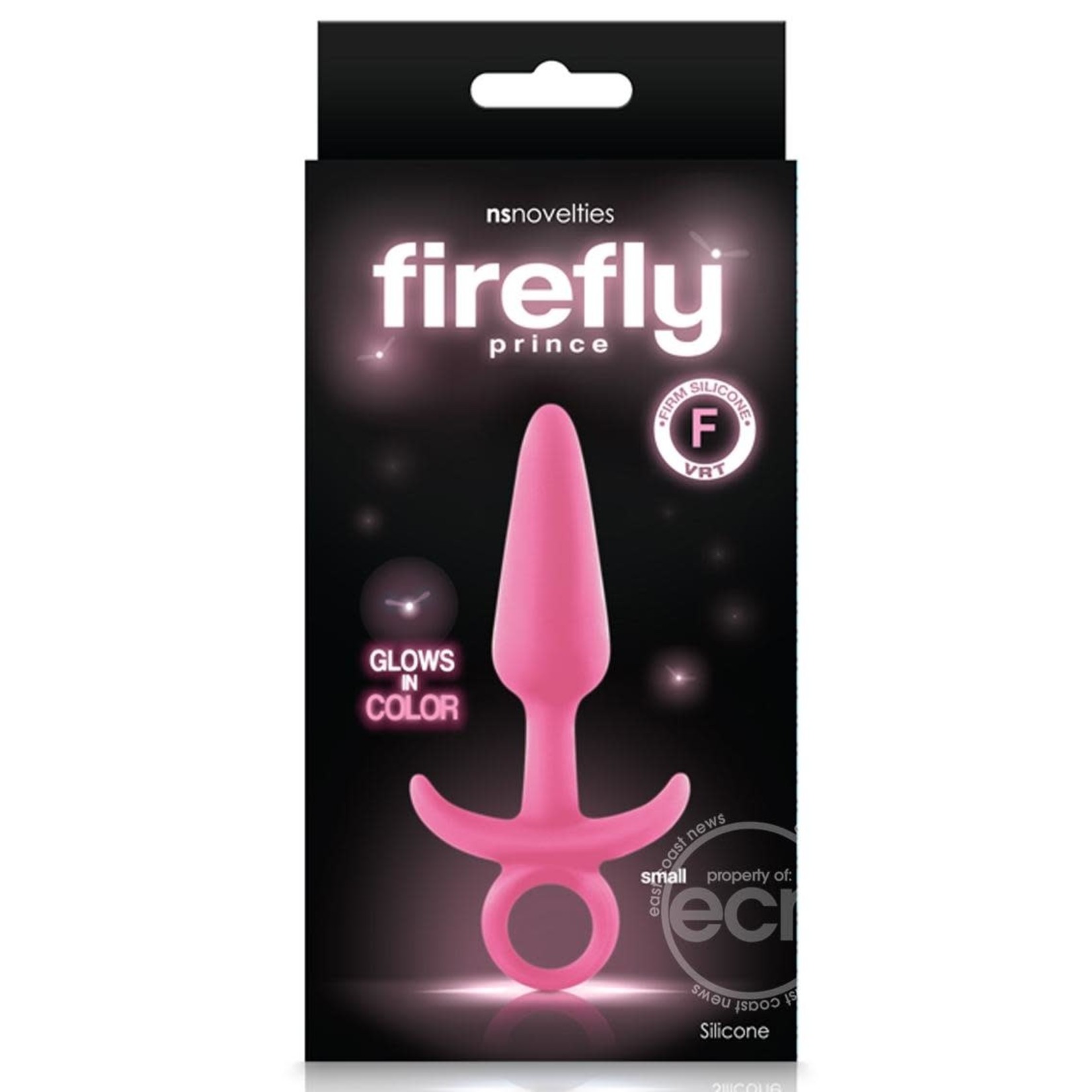 Firefly Prince Silicone Butt Plug Glow In The Dark - Pink