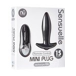 Nu Sensuelle Remote Control Mini-Plug Rechargeable Silicone Vibrating Plug - Black
