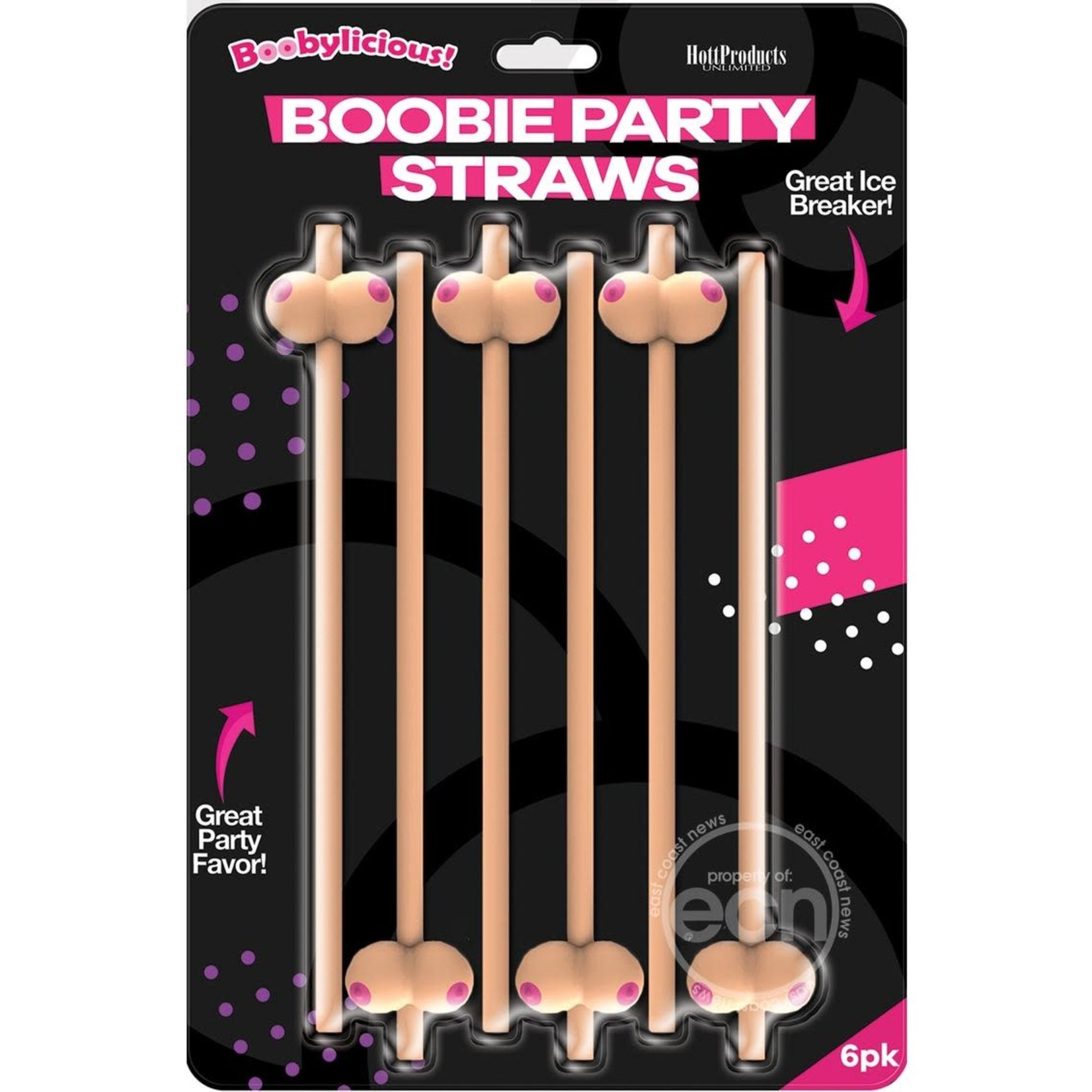 Boobie Straws-Vanilla Color Pack of 6