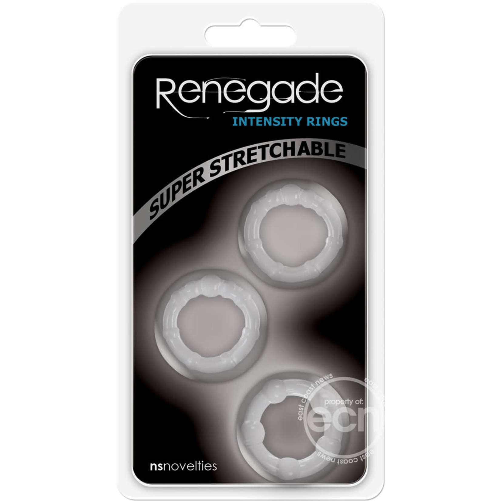 Renegade Super Stretchable Intensity Cock Rings (Set of 3) - Clear