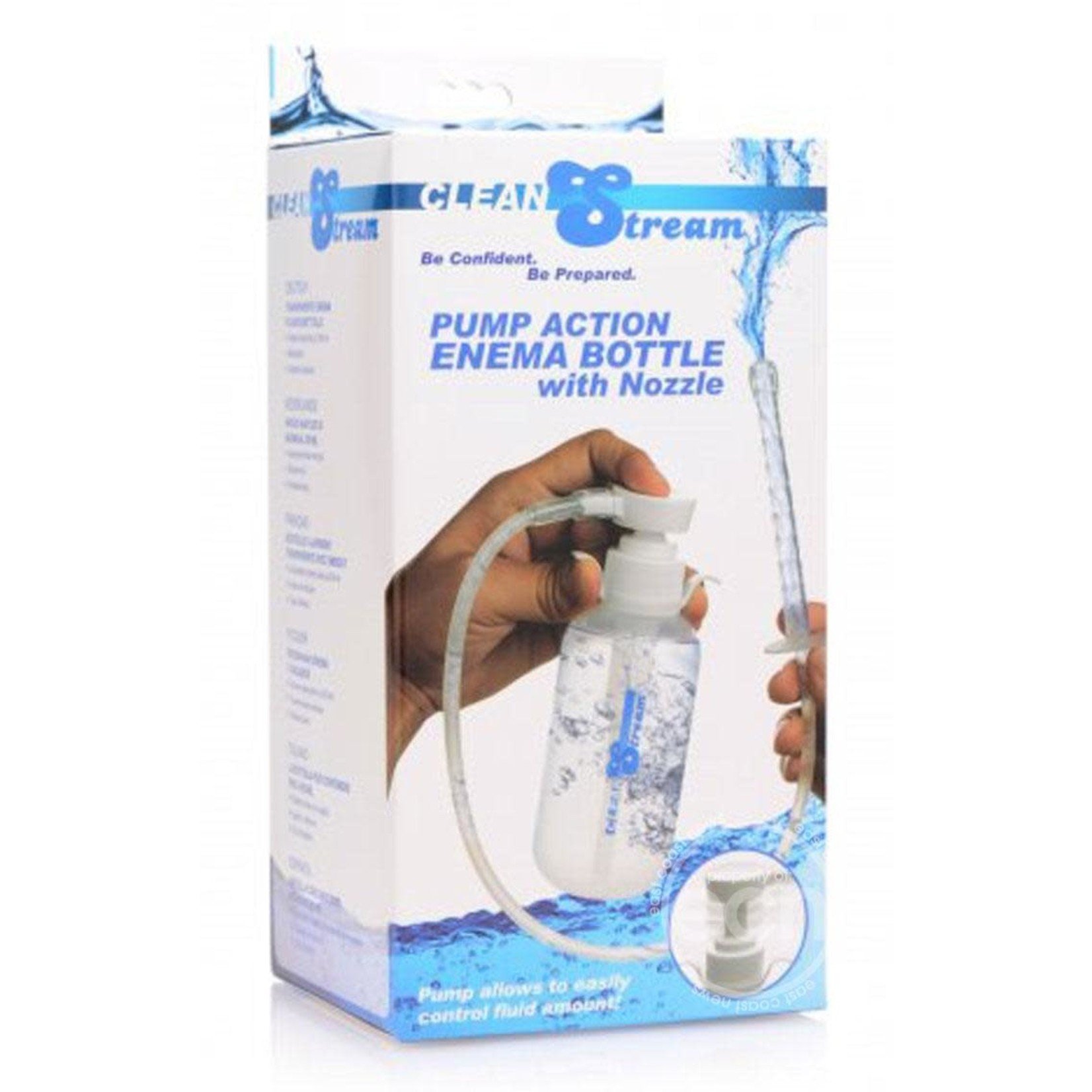 Cleanstream Pump Action Enema Bottle with Nozzle - Clear