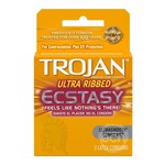 Trojan Condom Stimulations Ecstasy Lubrciated 2 Pack