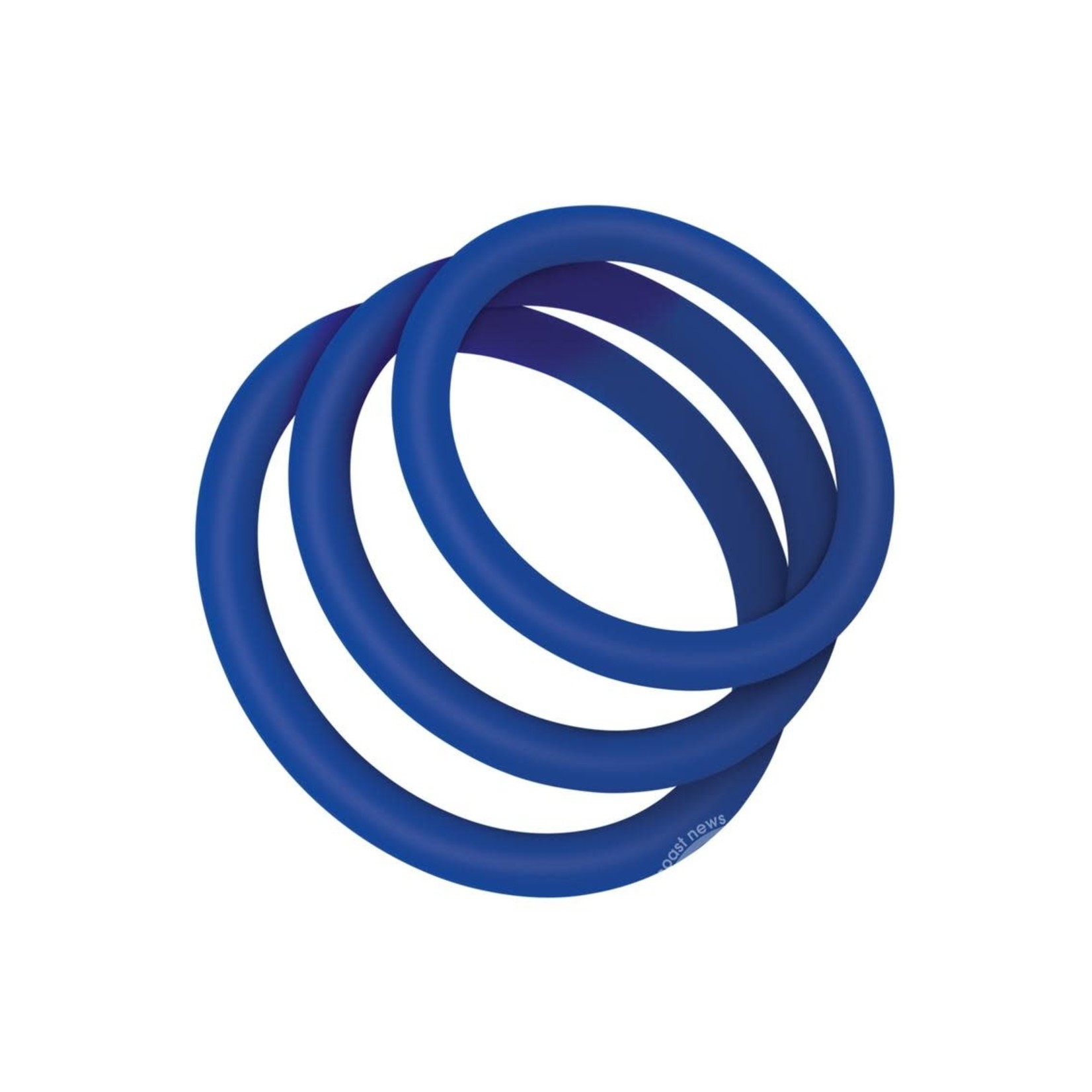 Zolo Stretchy Silicone Cock Ring (3 pack) - Navy