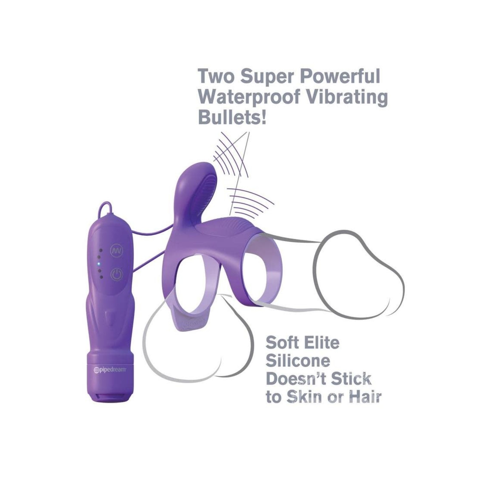 Fantasy C-Ringz Ultimate Silicone Couples Cage Cock Ring - Purple