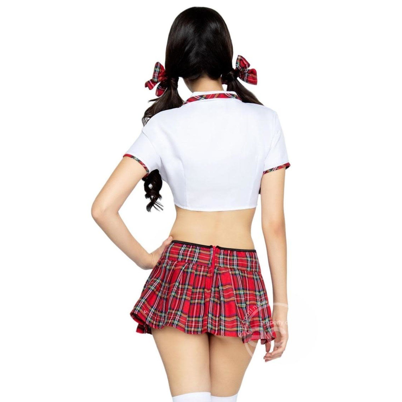 Leg Avenue Miss Prep School (4 piece set) - Medium/Large - Red/White