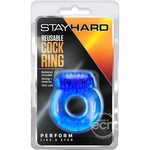 Stay Hard Vibrating Cock Ring - Blue