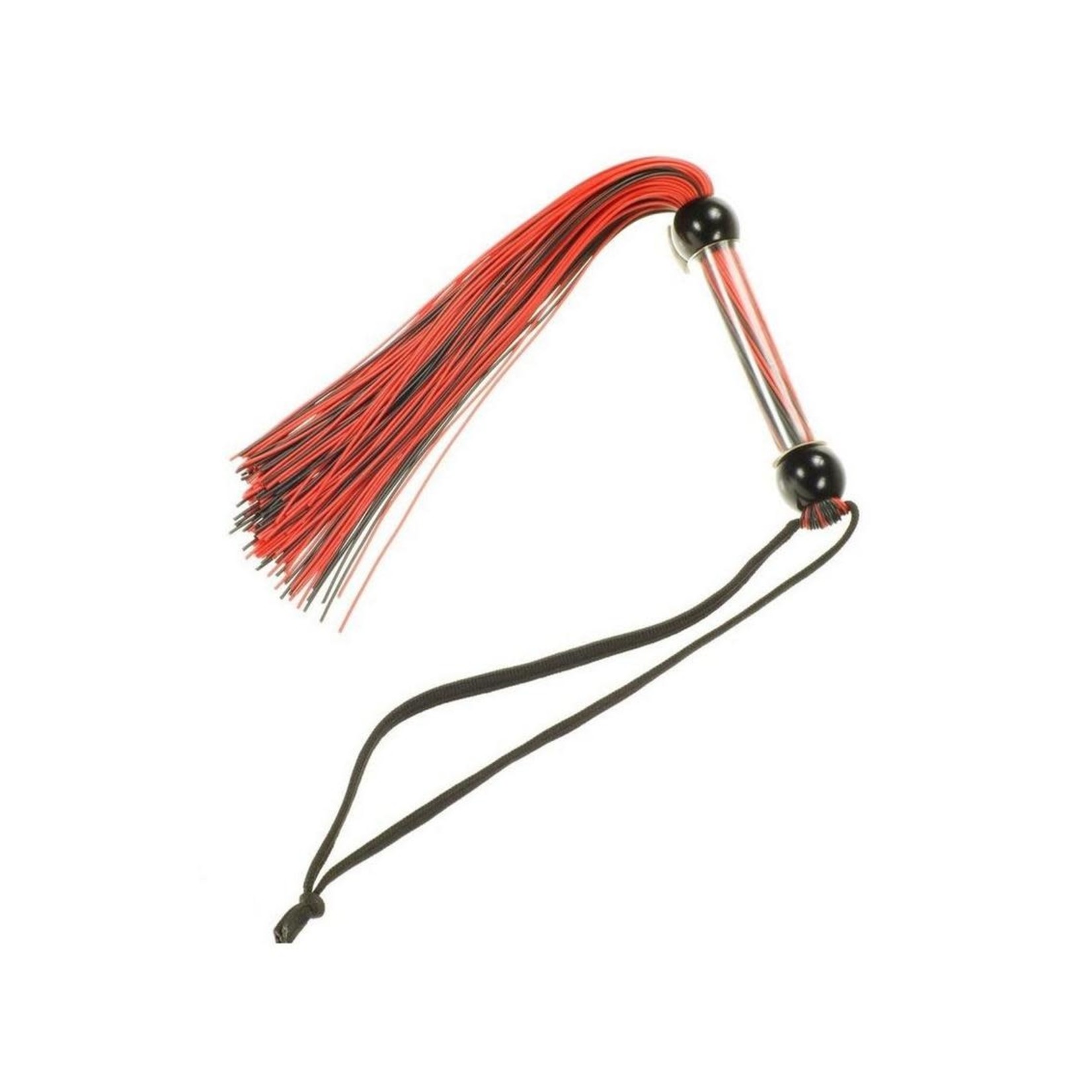 Kinx Tease & Please Silicone Flogger - Black/Red