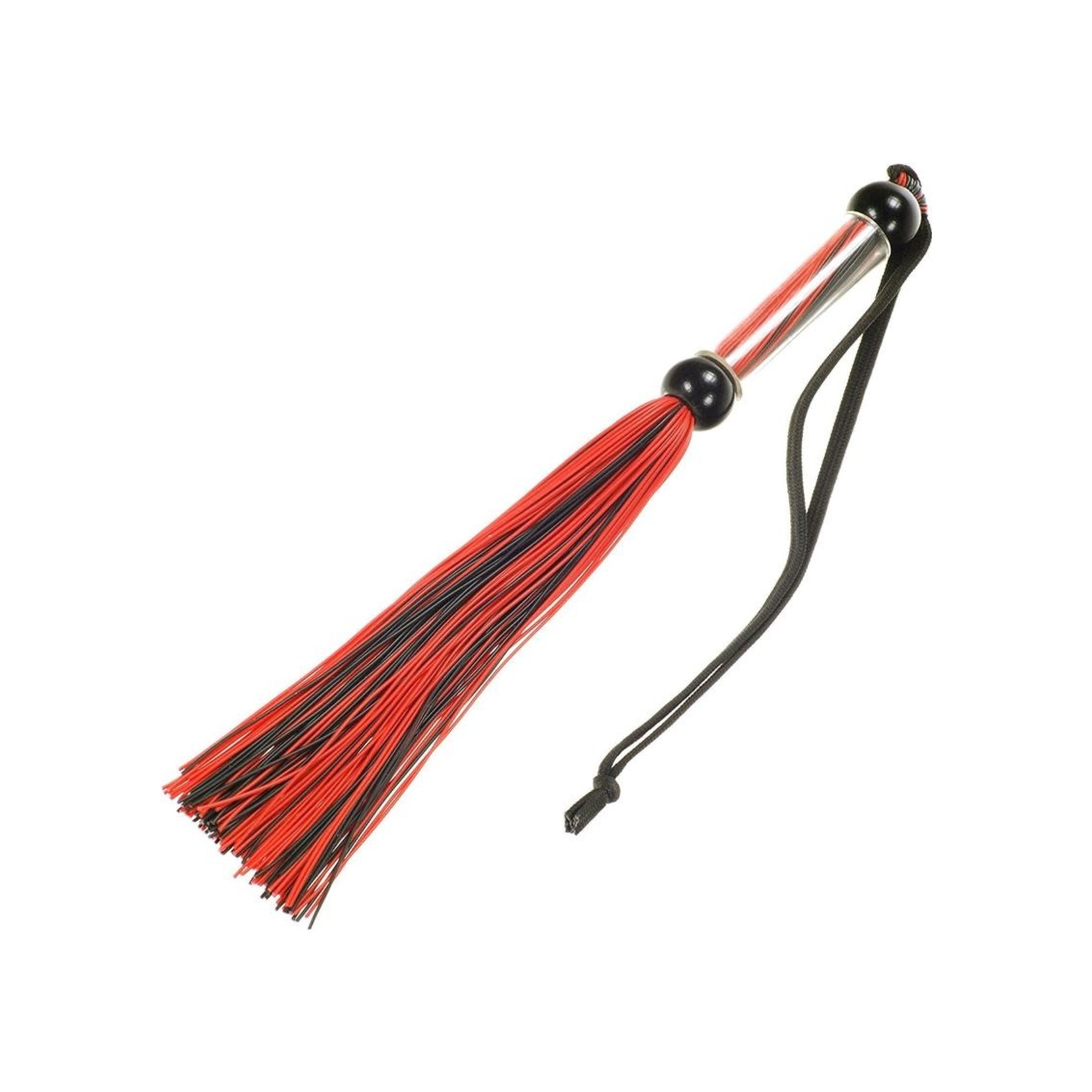 Kinx Tease & Please Silicone Flogger - Black/Red