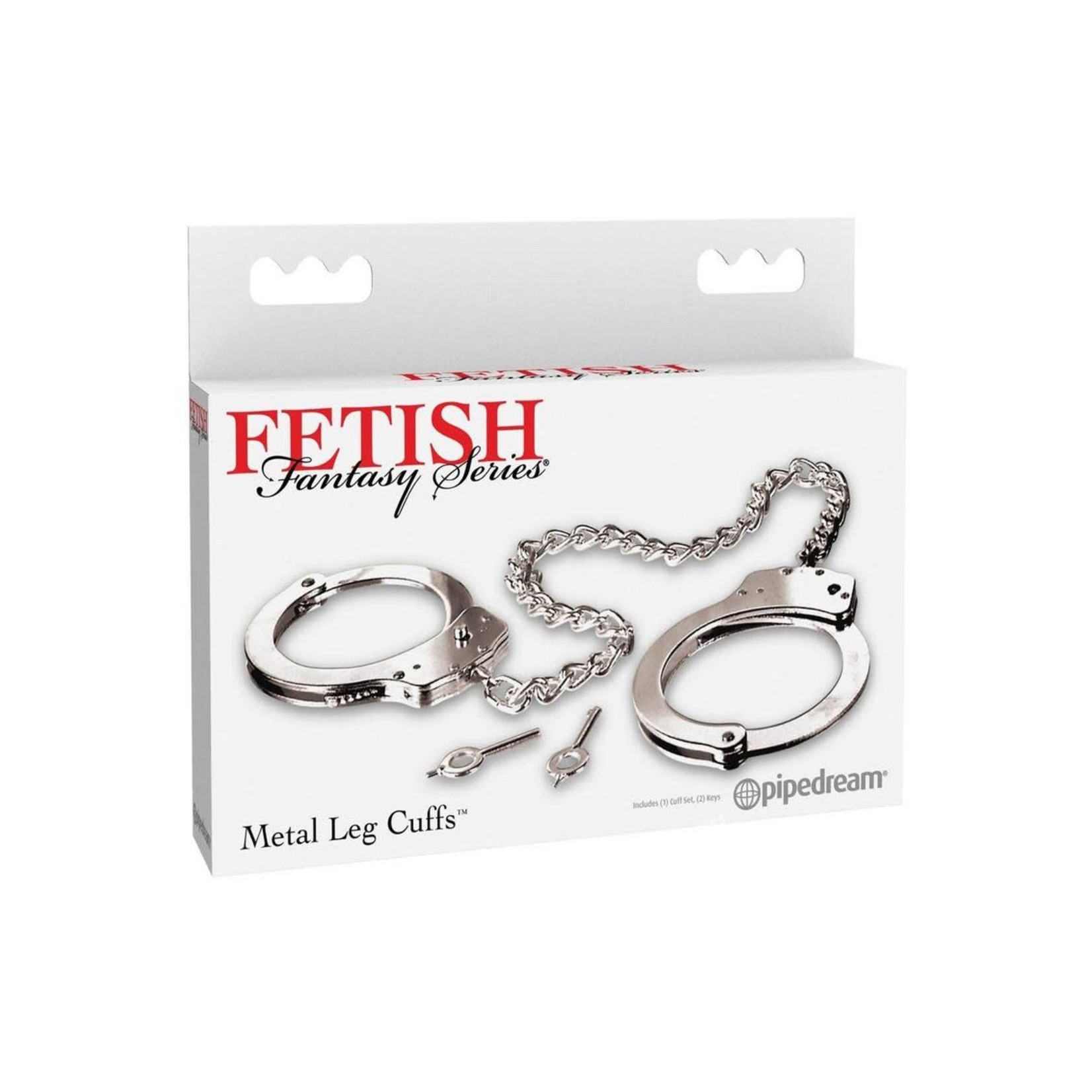 Fetish Fantasy Metal Leg Cuffs Silver