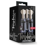 Temptasia Clit And Nipple Twist Suckers (Set of 3) - Clear