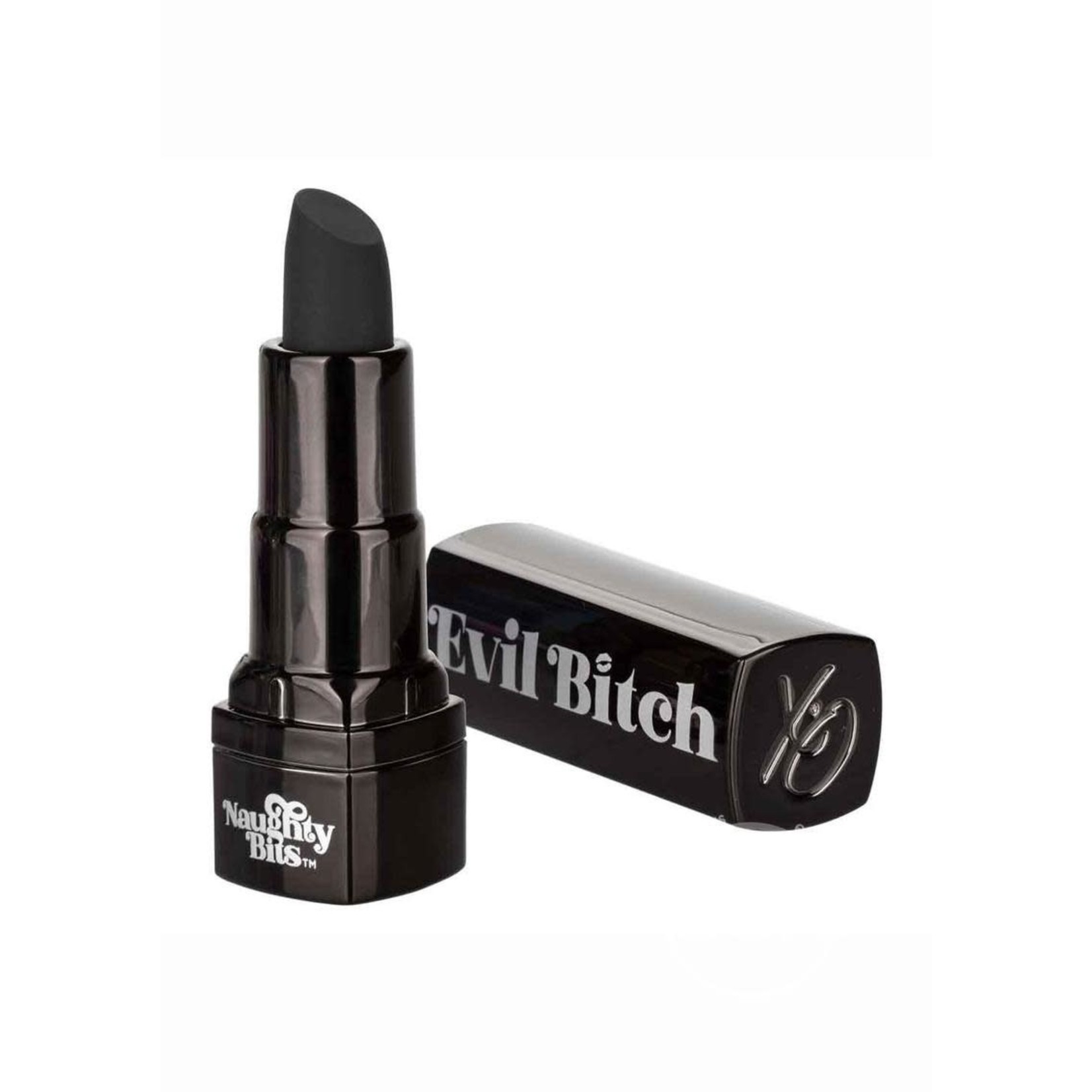 Naughty Bits Evil Bitch Lipstick Rechargeable Silicone Vibrator - Black