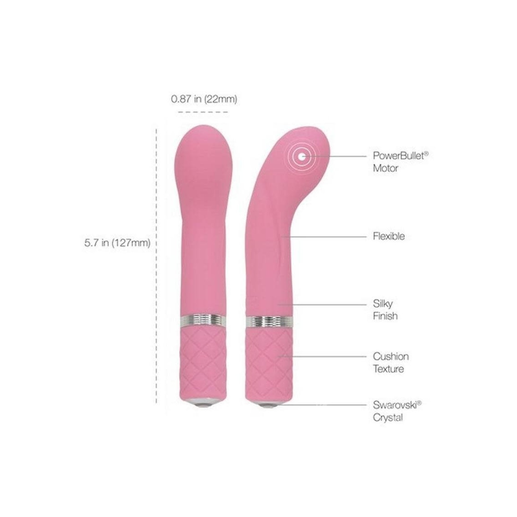 Pillow Talk Racy Silicone Rechargeable Vibrator - Pink