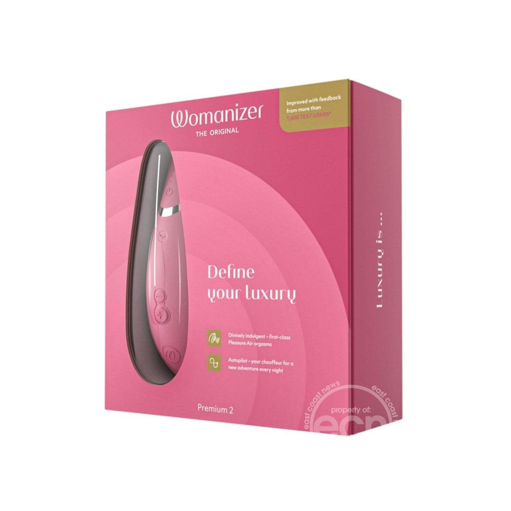 Womanizer Premium 2 Rechargeable Silicone Clitoral Stimulator - Raspberry