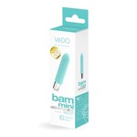 VeDO Bam Mini Rechargeable Silicone Bullet Vibrator - Tease Me Turquoise