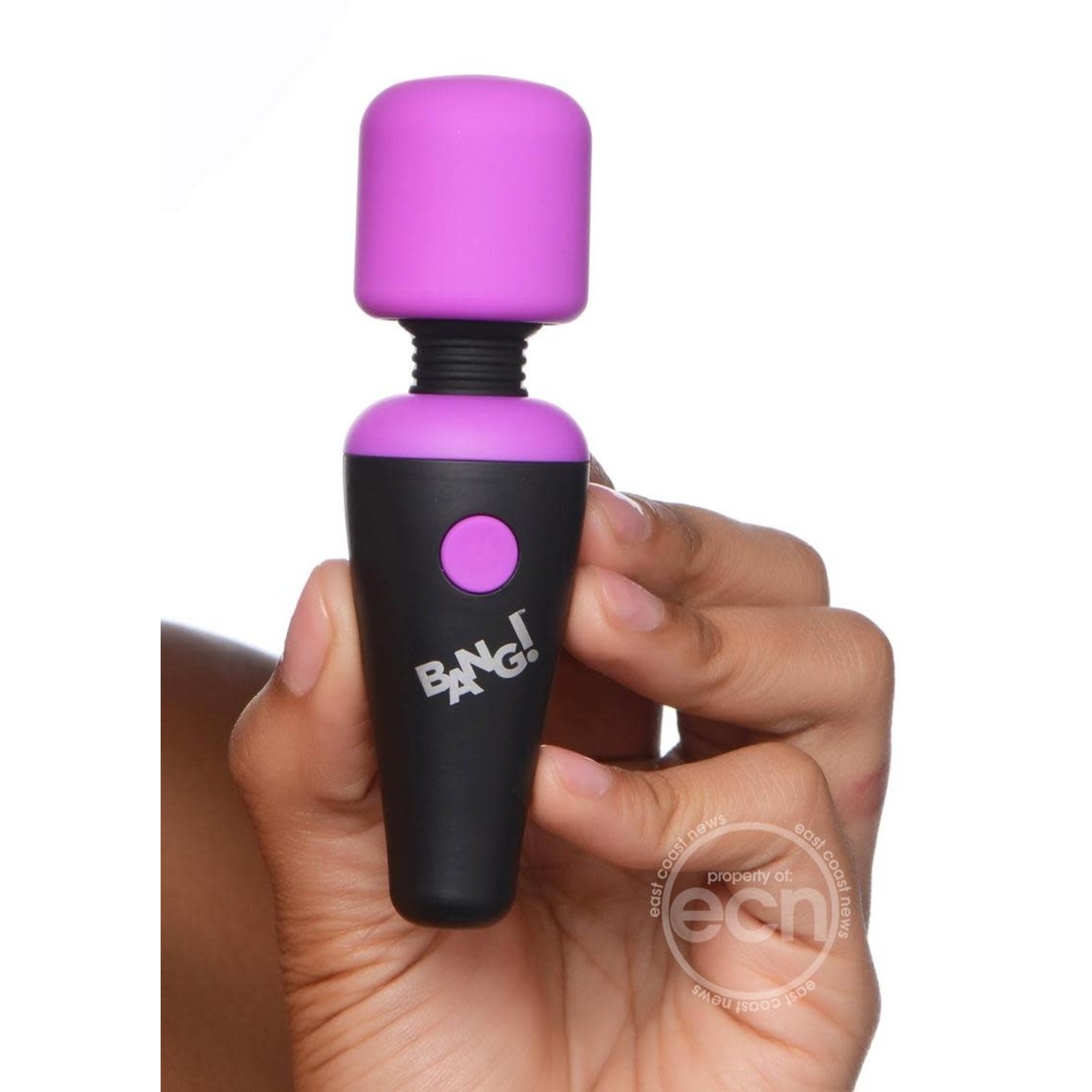 Bang! 10X Vibrating Mini Rechargeable Silicone Wand Massager- Purple