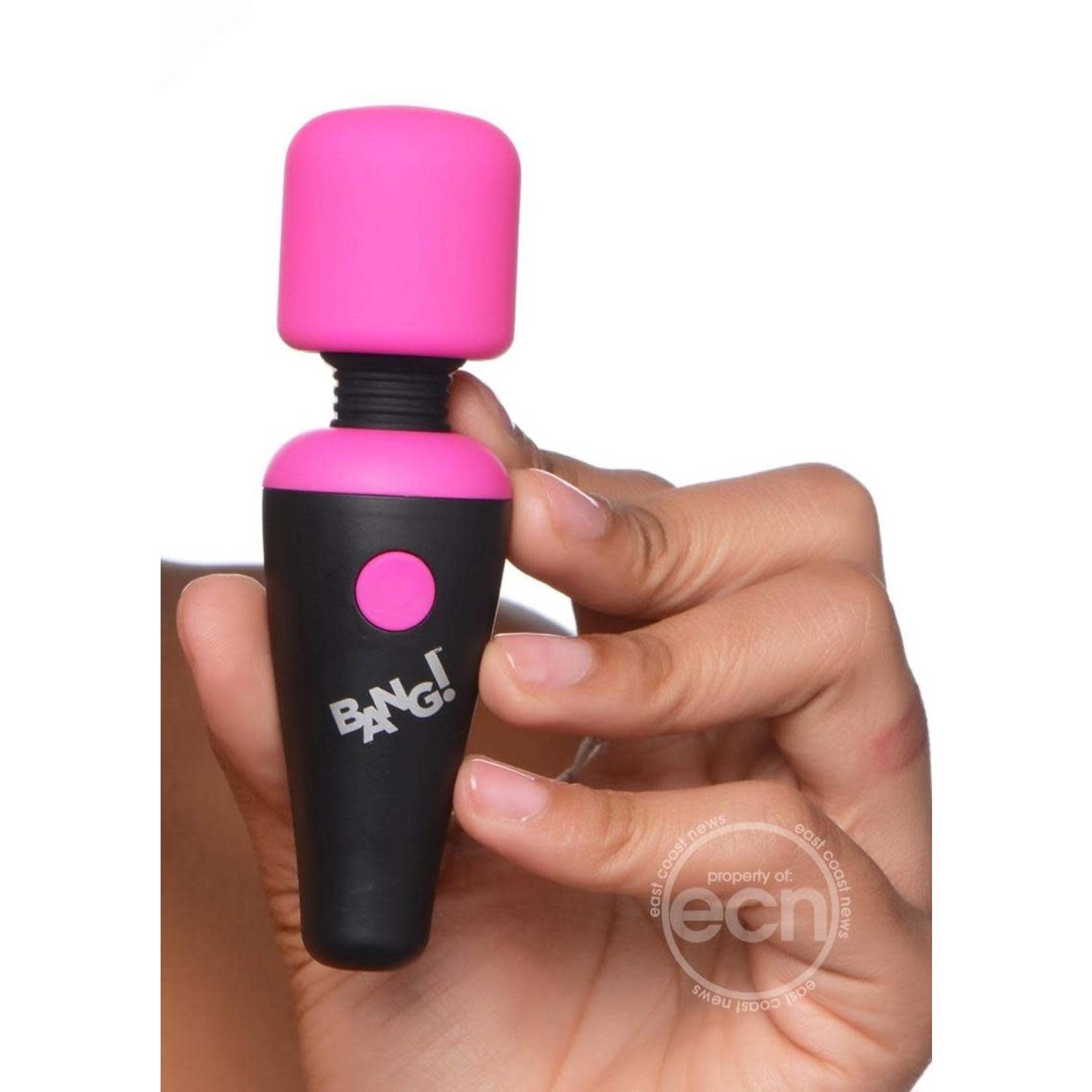 Bang! 10X Vibrating Mini Rechargeable Silicone Wand Massager - Pink