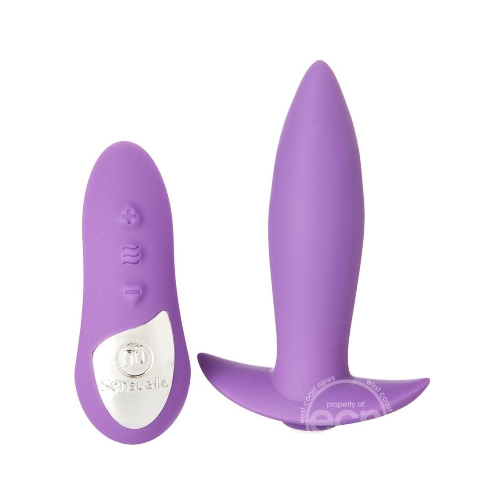 Nu Sensuelle Remote Control Mini-Plug Rechargeable Silicone Vibrating Plug - Purple