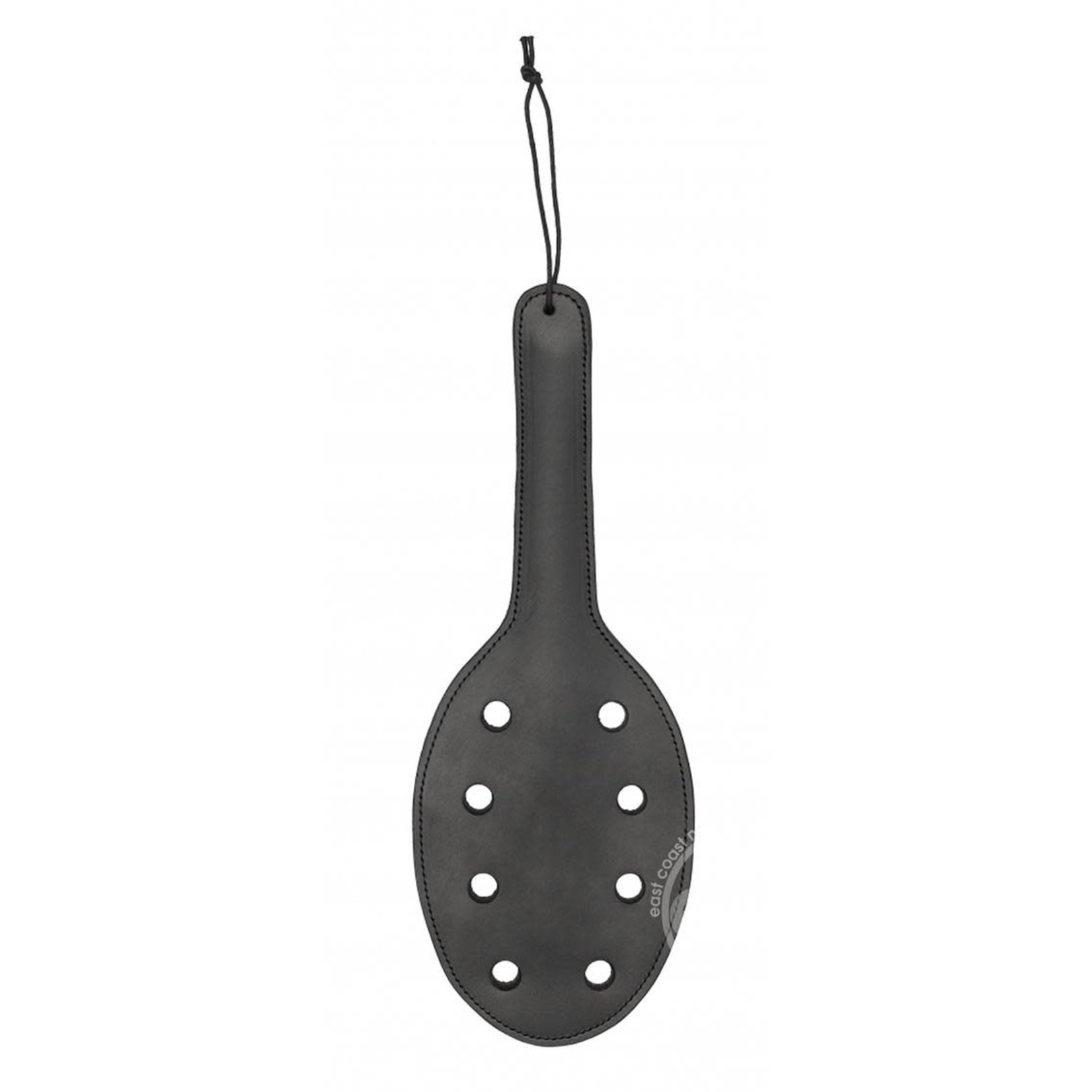 Ouch! Pain Saddle Leather Paddle With 8 Holes - Black
