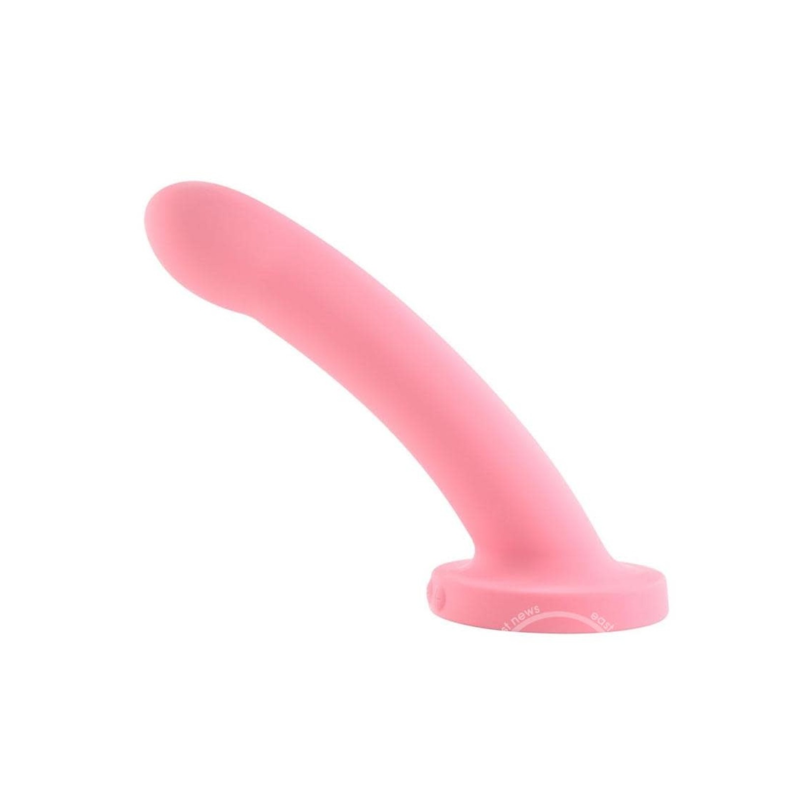 Daze Silicone Curved Dildo with Suction Cup 7in - Pink