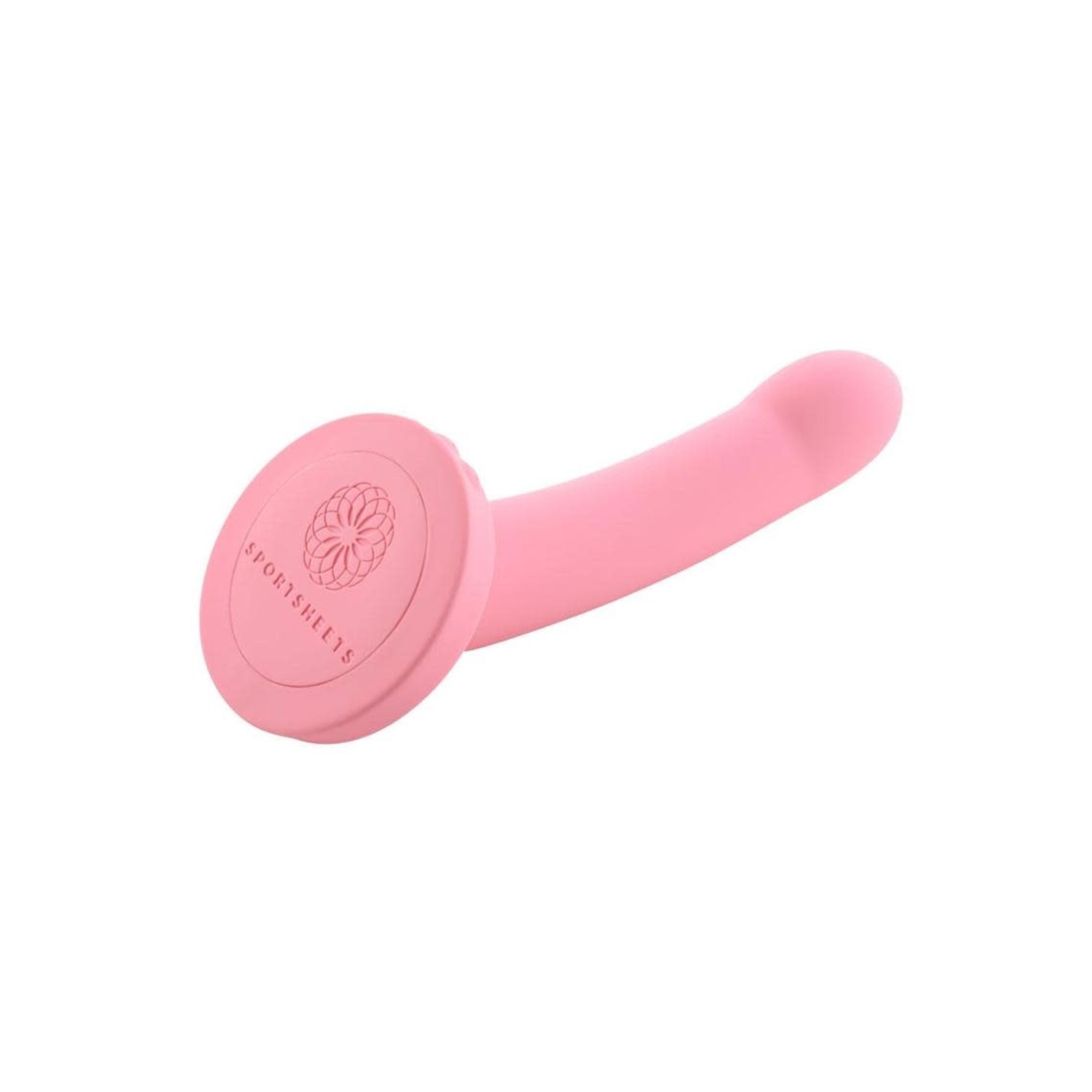 Daze Silicone Curved Dildo with Suction Cup 7in - Pink