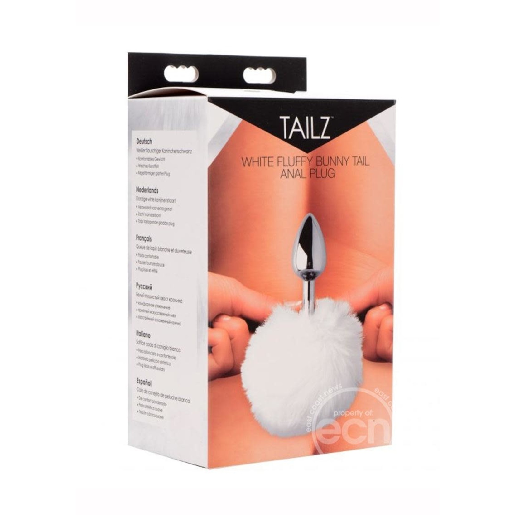 Tailz Fluffy Bunny Tail Anal Plug - White