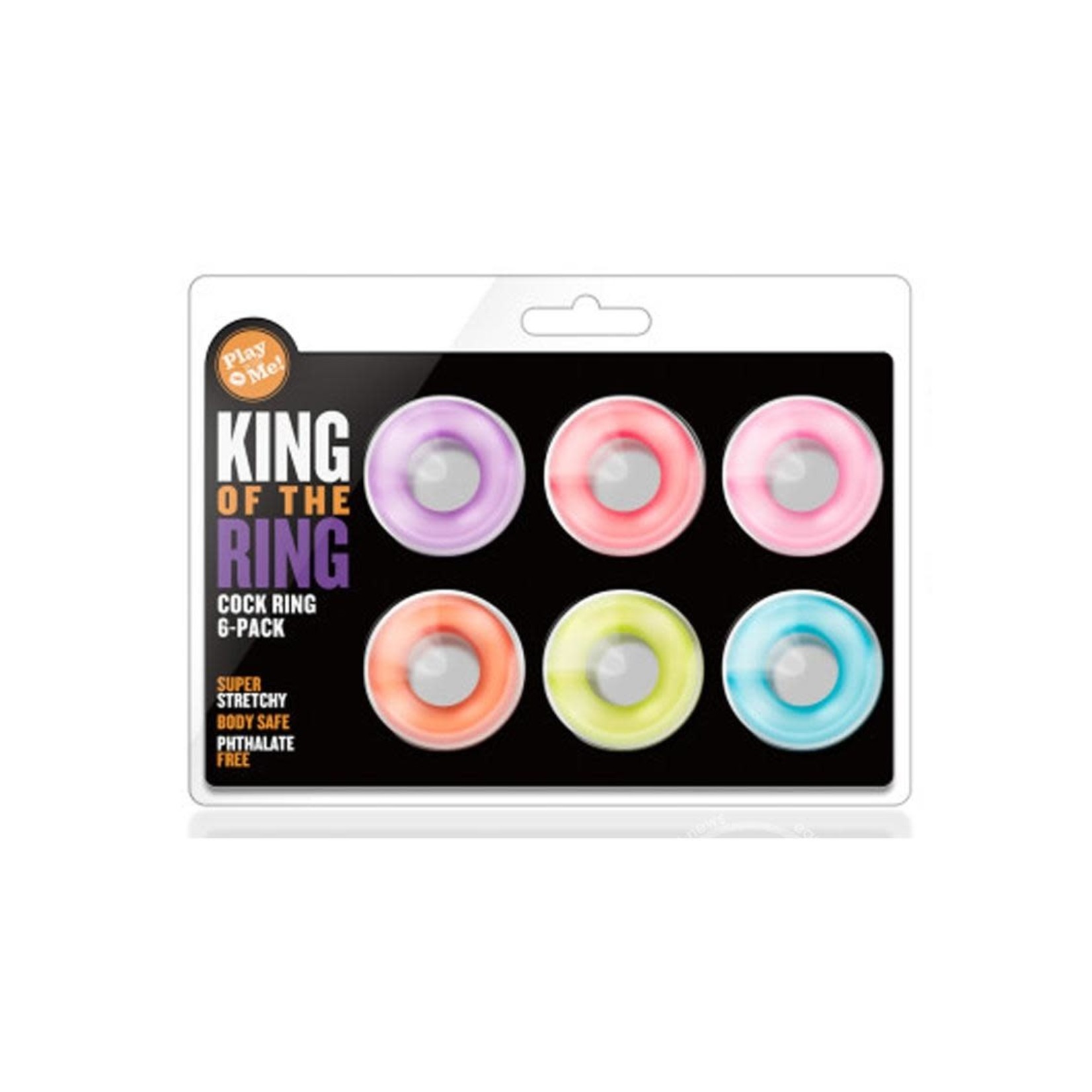 Play with Me King of the Ring Cock Ring- Multi Colors