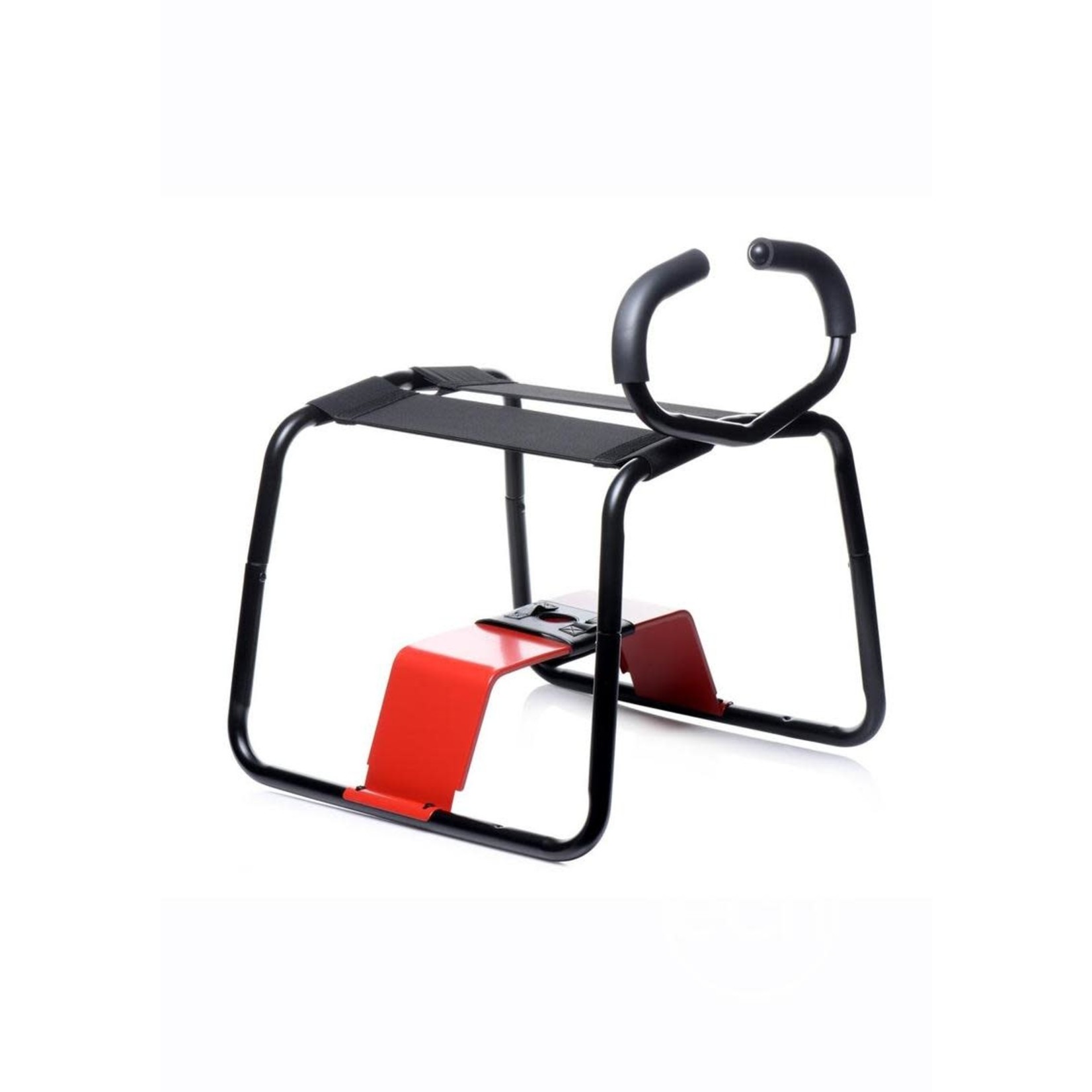 LoveBotz Bangin Bench EZ-Ride Sex Stool with Handles - Black/Red