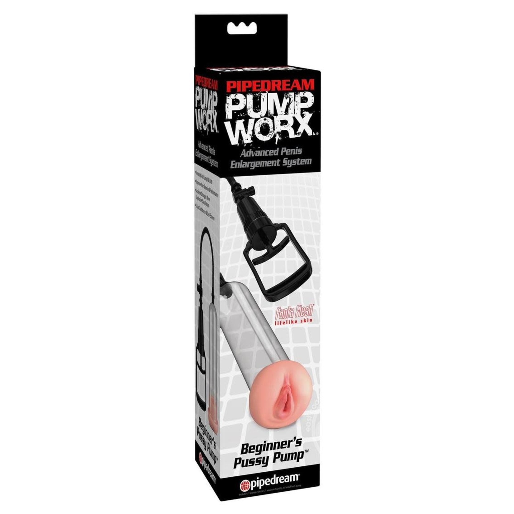Pump Worx Beginner's Pussy Pump Advanced Penis Enlargement System - Clear And Vanilla