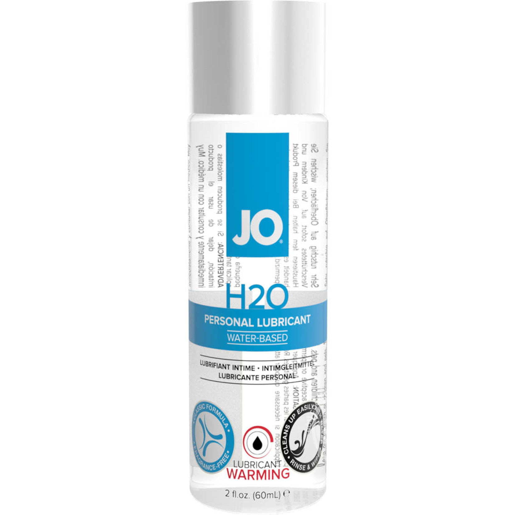 JO H2O Water Based Warming Lubricant 2oz