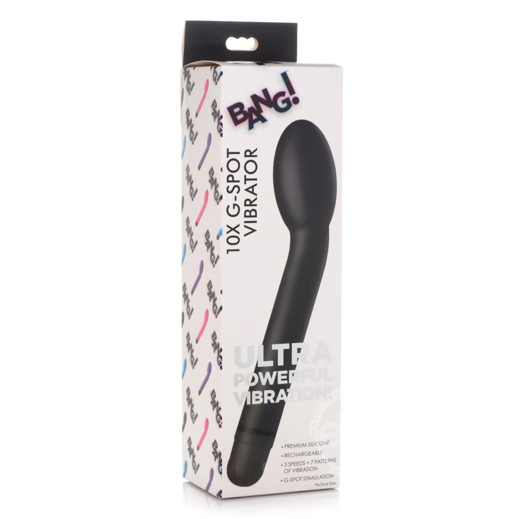 Bang! 10X Rechargeable Silicone G-Spot Vibrator - Black