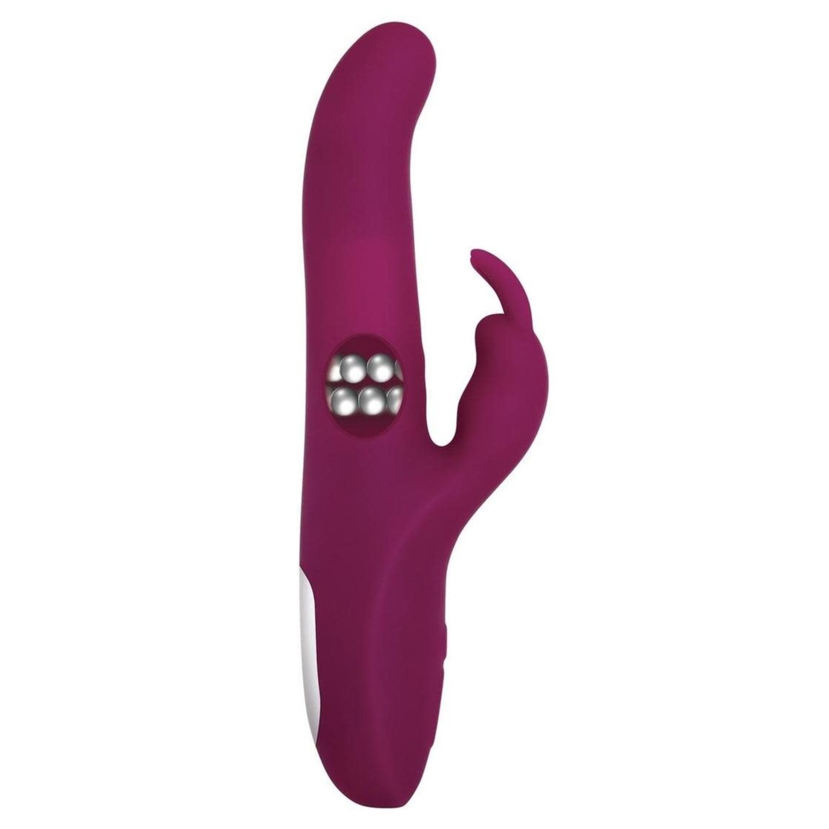 Adam & Eve's Twirling Rabbit Thruster Silicone Rechargeable Vibrator - Red