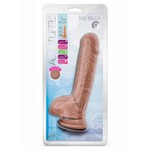 Au Naturel Big Billy Dual Dense Dildo with Balls 9in - Caramel