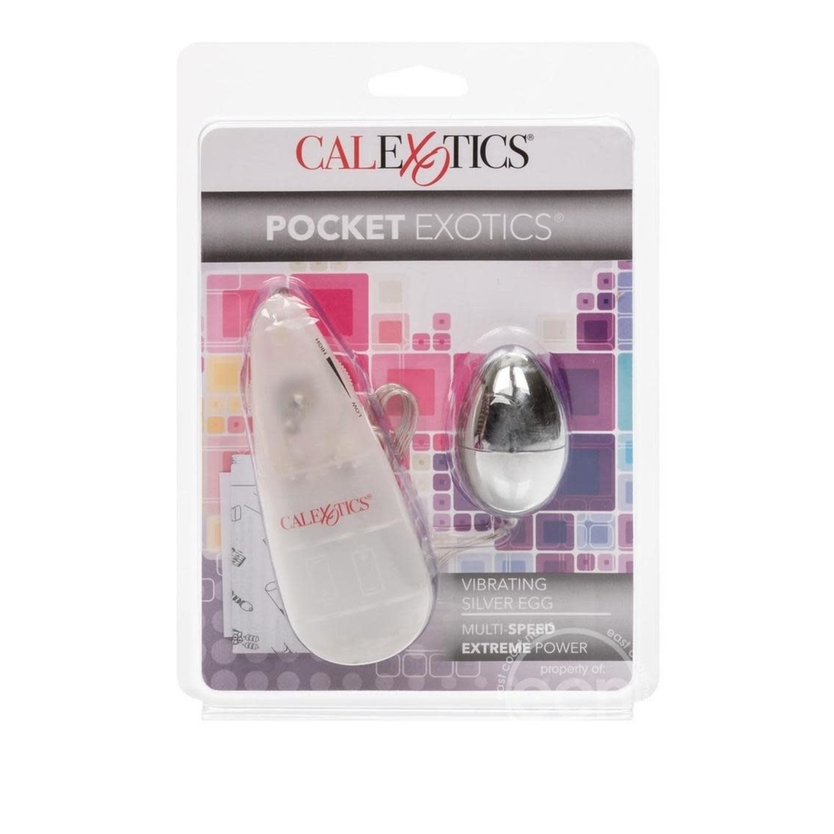 Pocket Exotics Vibrating Silver Egg - Silver