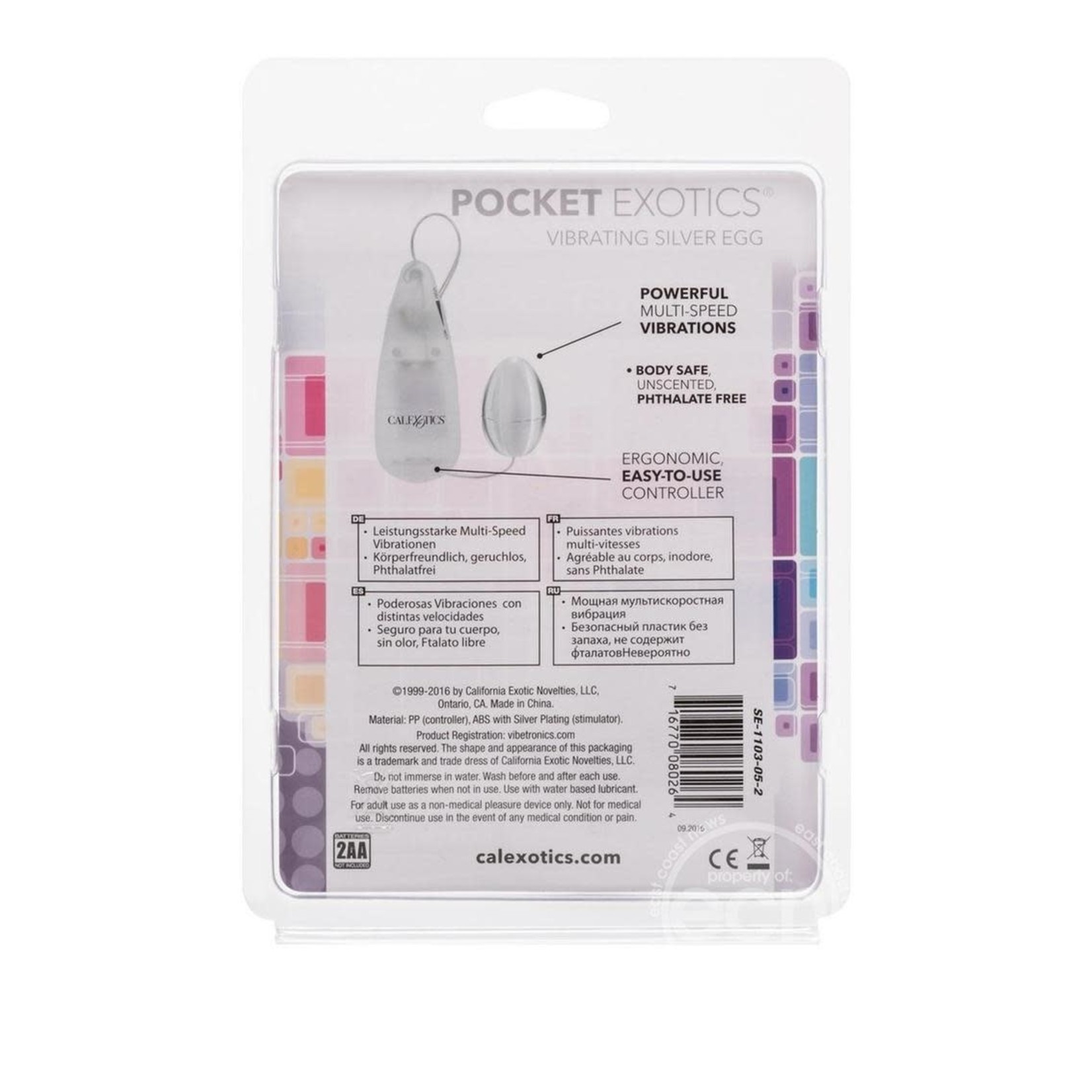 Pocket Exotics Vibrating Silver Egg - Silver