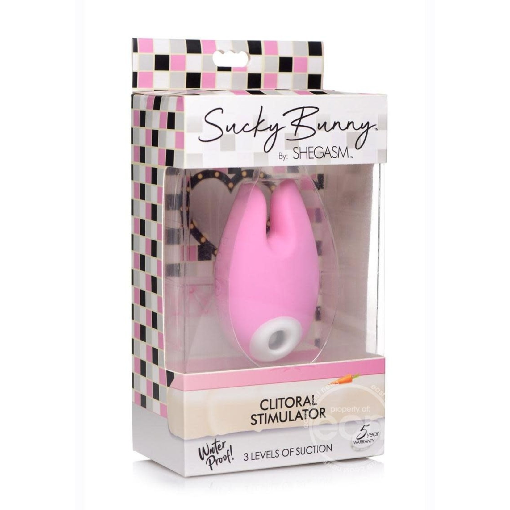 Inmi Shegasm Sucky Bunny 20X Rechargeable Silicone Clitoral Stimulator - Pink