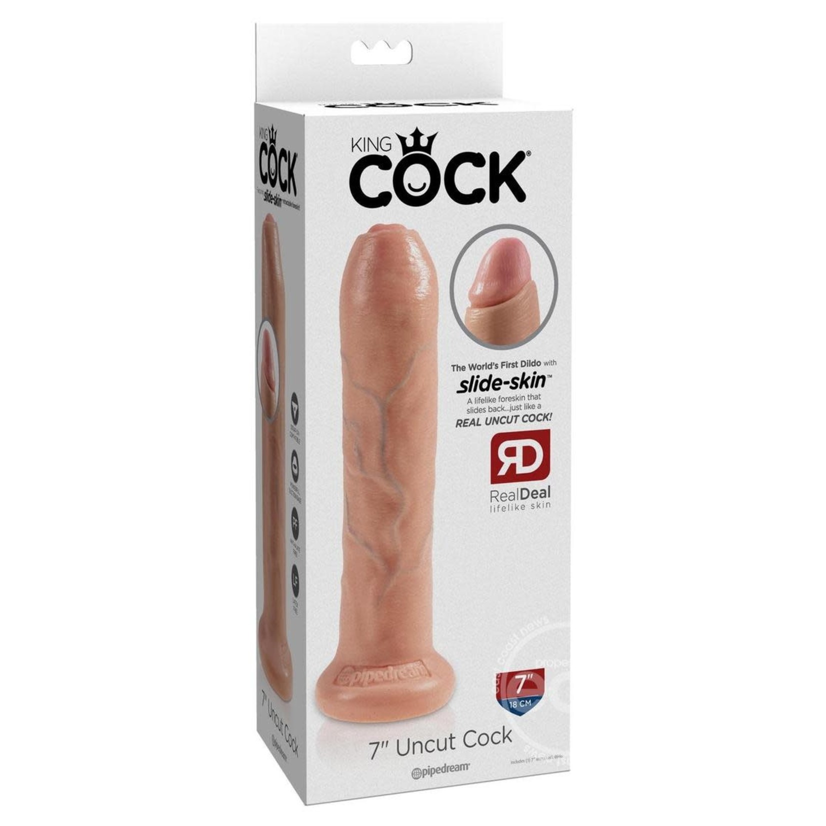 King Cock 7" Uncut Cock-Flesh