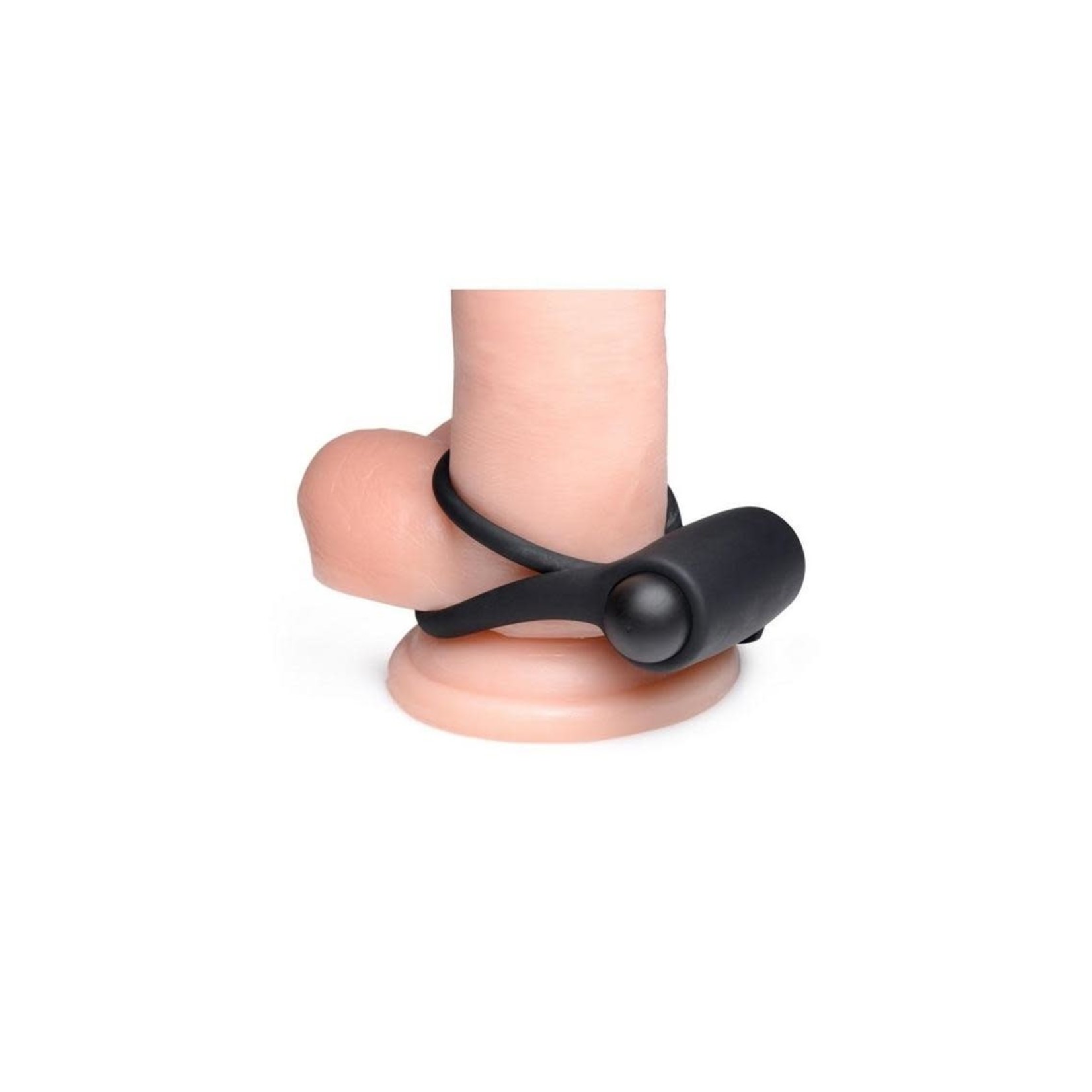 Bang! Silicone Rechargeable Cock Ring And Bullet With Remote Control - Black