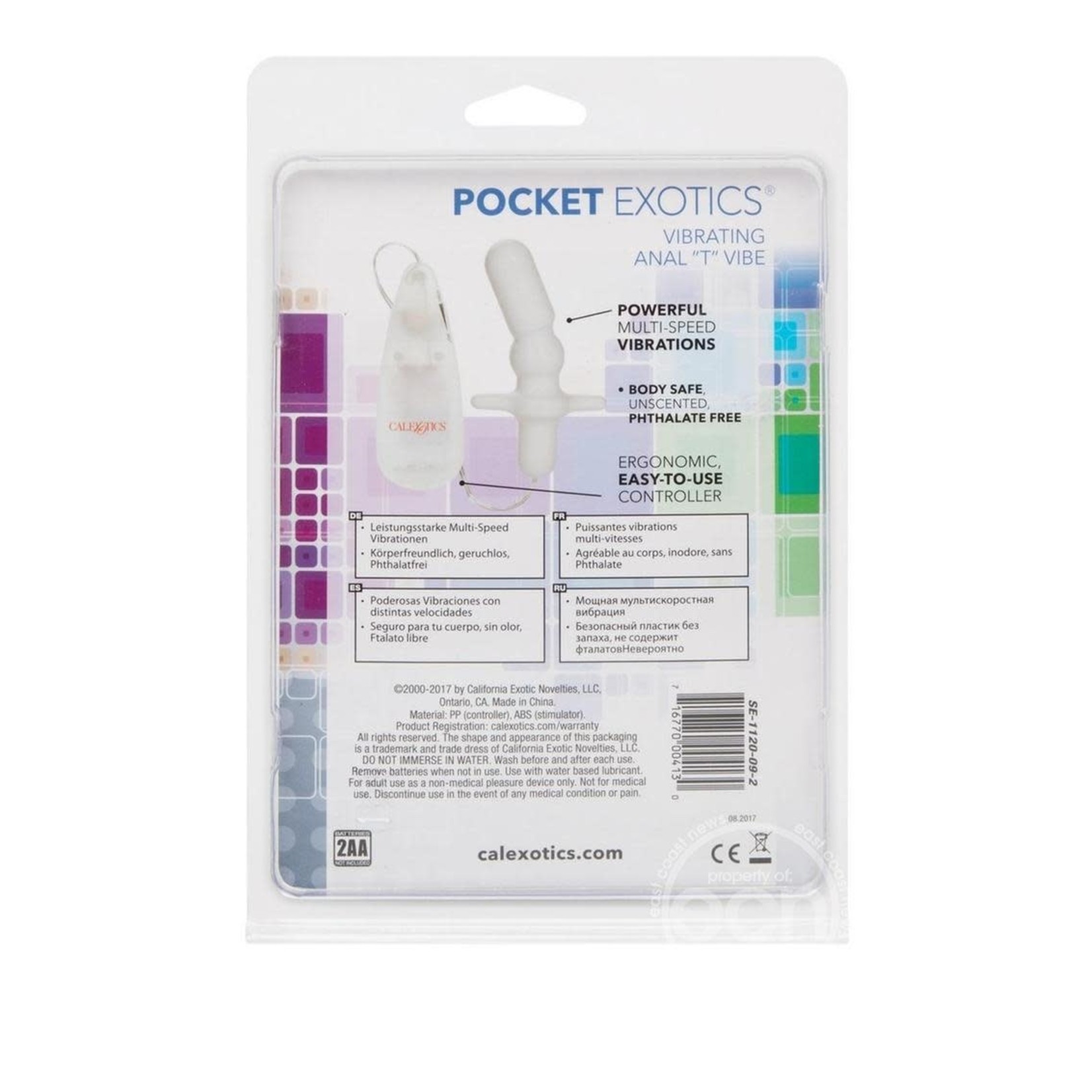 Pocket Exotics Anal T Vibrating Butt Plug - Ivory