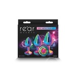 Rear Assets Aluminum Anal Plug Trainer Kit (3 pieces) - Rainbow