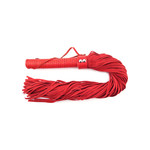 Rouge Suede Flogger with Leather Handle - Red