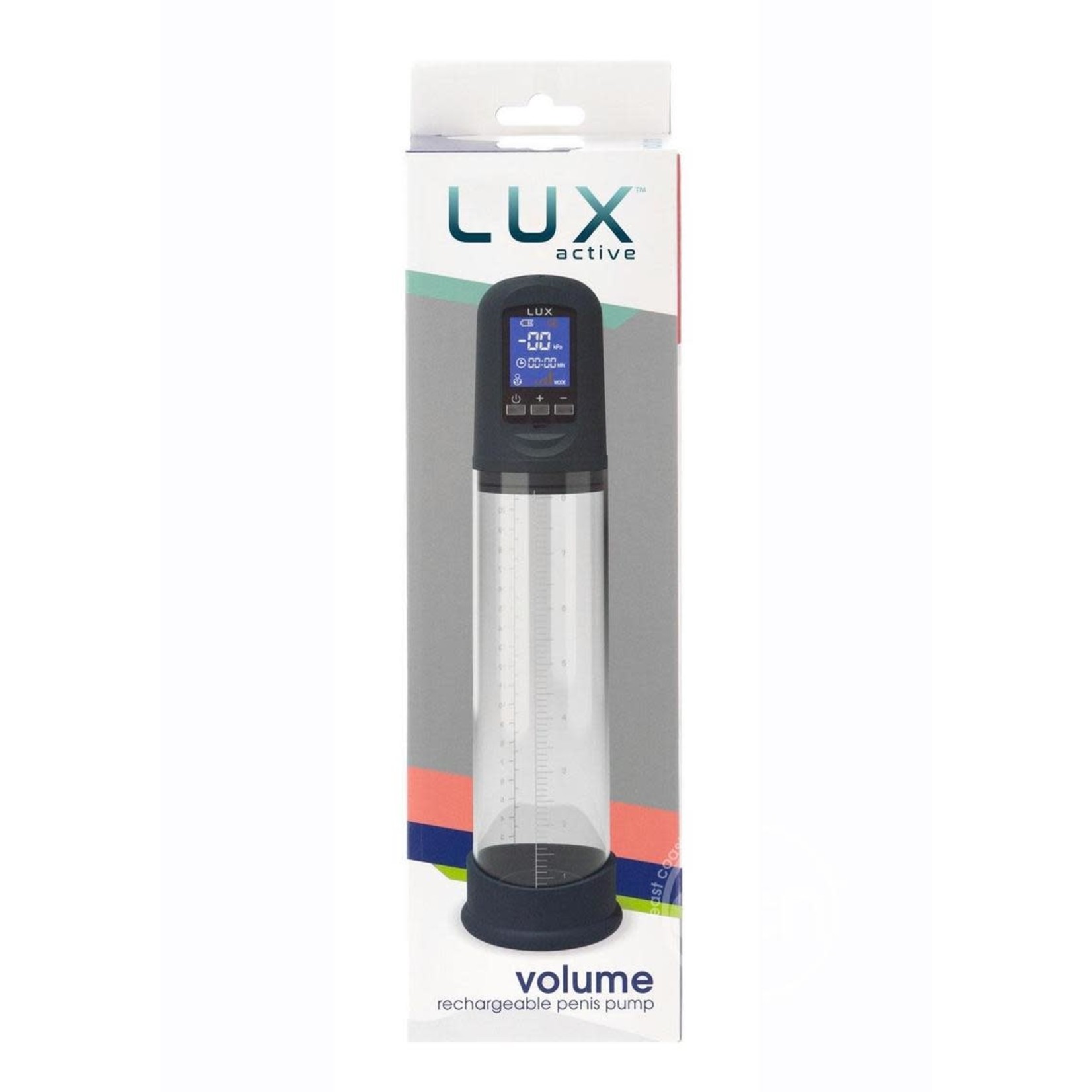 Lux Active Volume LCD Rechargeable Auto Penis Pump - Navy